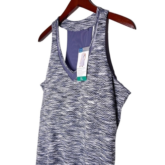 MPG MONDETTO Performance Gear Racer Back Travel Dress Size XL Purple Grey Combo - Picture 4 of 16